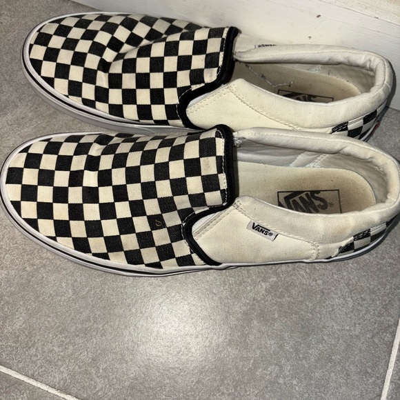 Vans Black and White Checkerboard Slip-Ons - Picture 2 of 4